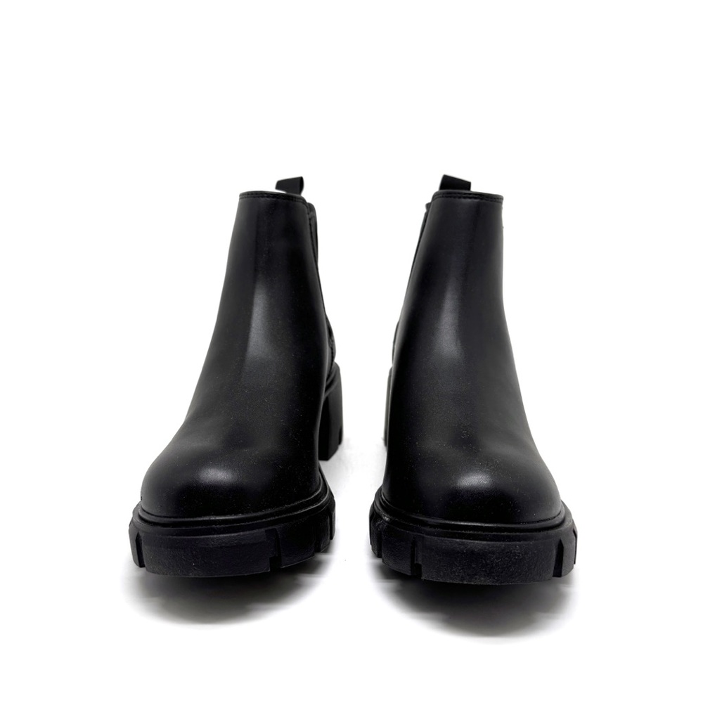 Steve Madden Howler Bootie Black Chunky Heel Combat Boots Size 8.5 - Picture 3 of 12
